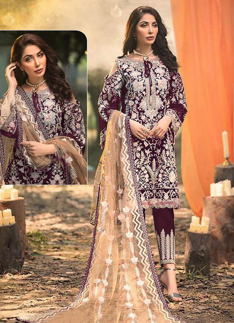 Pakistani 7109 Latest Fancy Designer Heavy Festive Wear Heavy Fox Georgette With Embroidery Work Pakistani Salwar Suit Collection